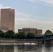 Wakeboarding on the Willamette River in Portland, Ore.