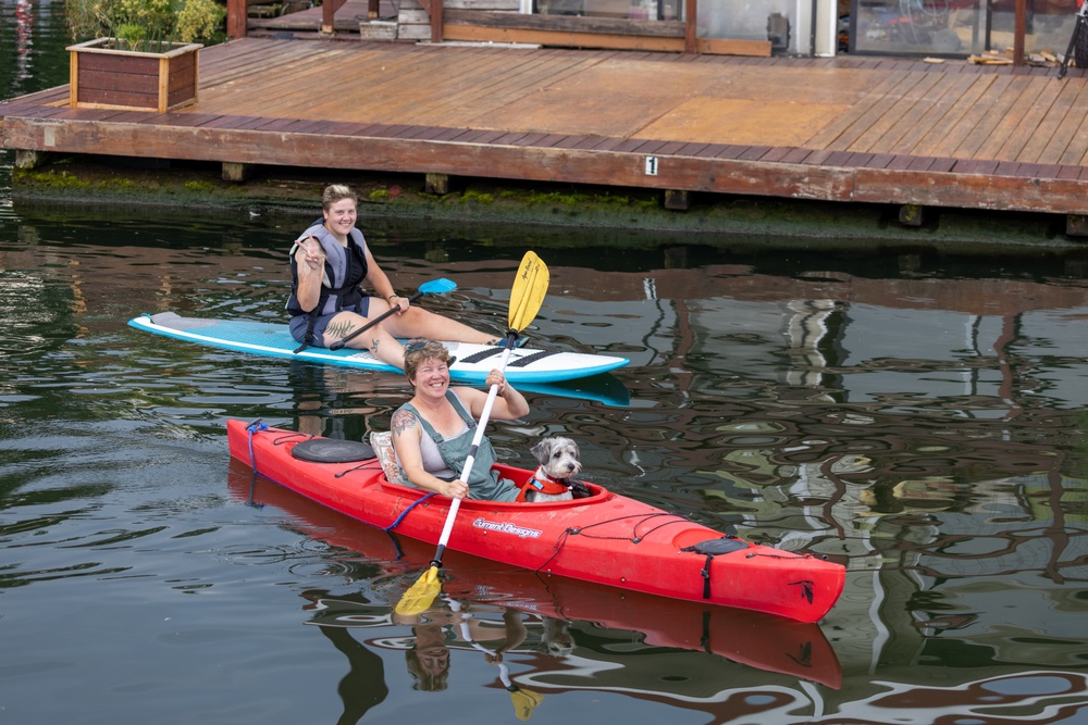 Kayakers Enjoying a day on the Willamette River