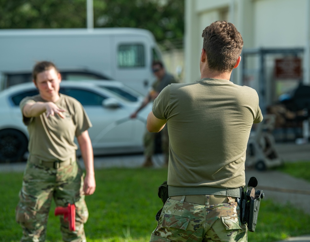 18 SFS conducts OC spray training