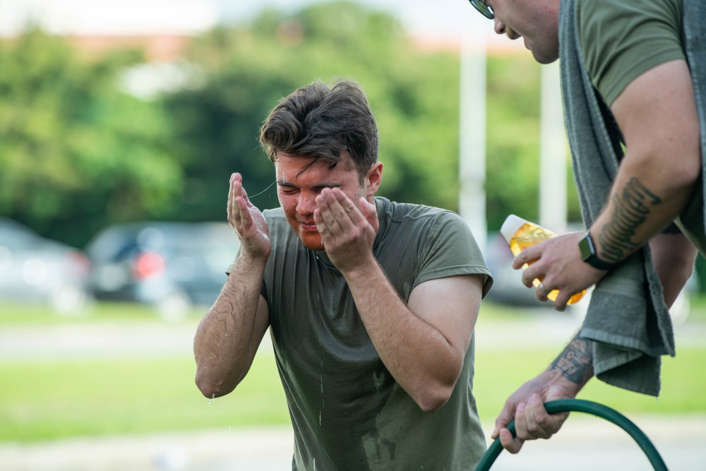 18 SFS conducts OC spray training