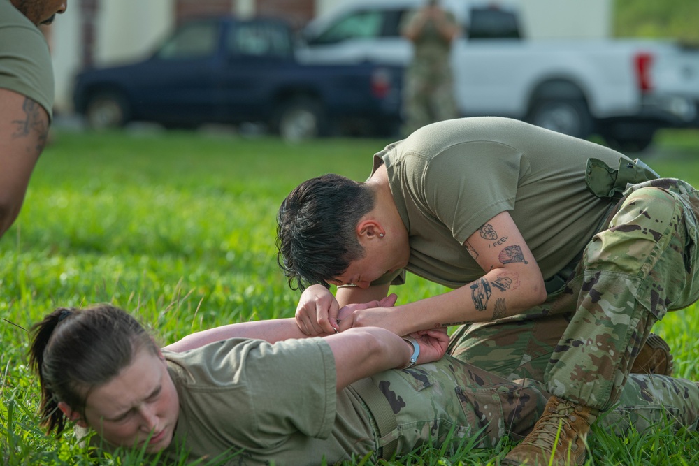 18 SFS conducts OC spray training