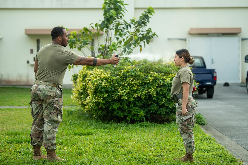 18 SFS conducts OC spray training