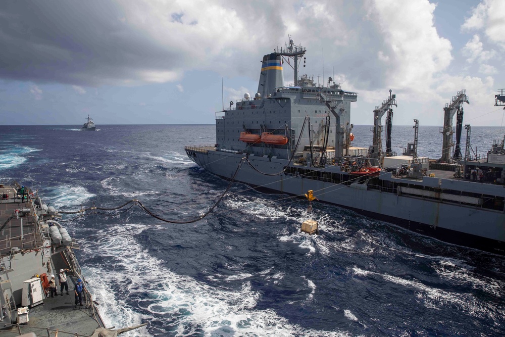 Decatur Underway Replenishment with USNS Guadalupe