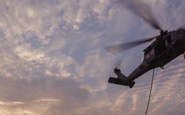 USS The Sullivans conducts flight operations