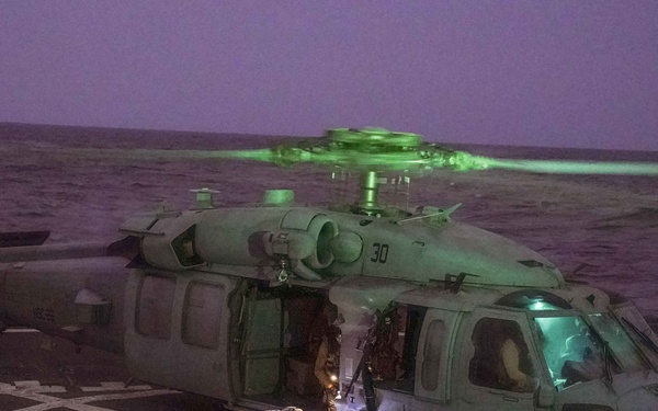 USS The Sullivans conducts flight operations