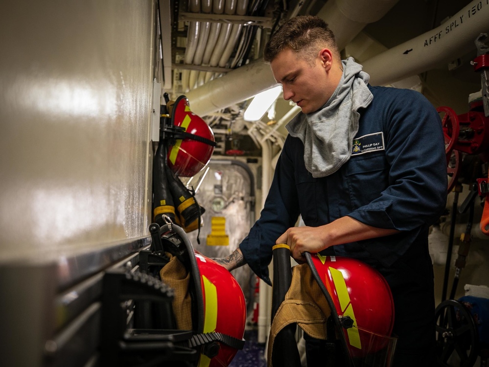 USS Delbert D. Black Conducts General Quarters Drill