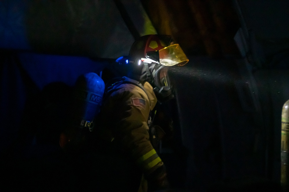 PSAB Fire Conducts KC-10 Emergency Response Training Exercise