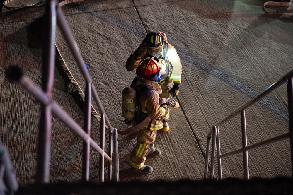 PSAB Fire Conducts KC-10 Emergency Response Training Exercise