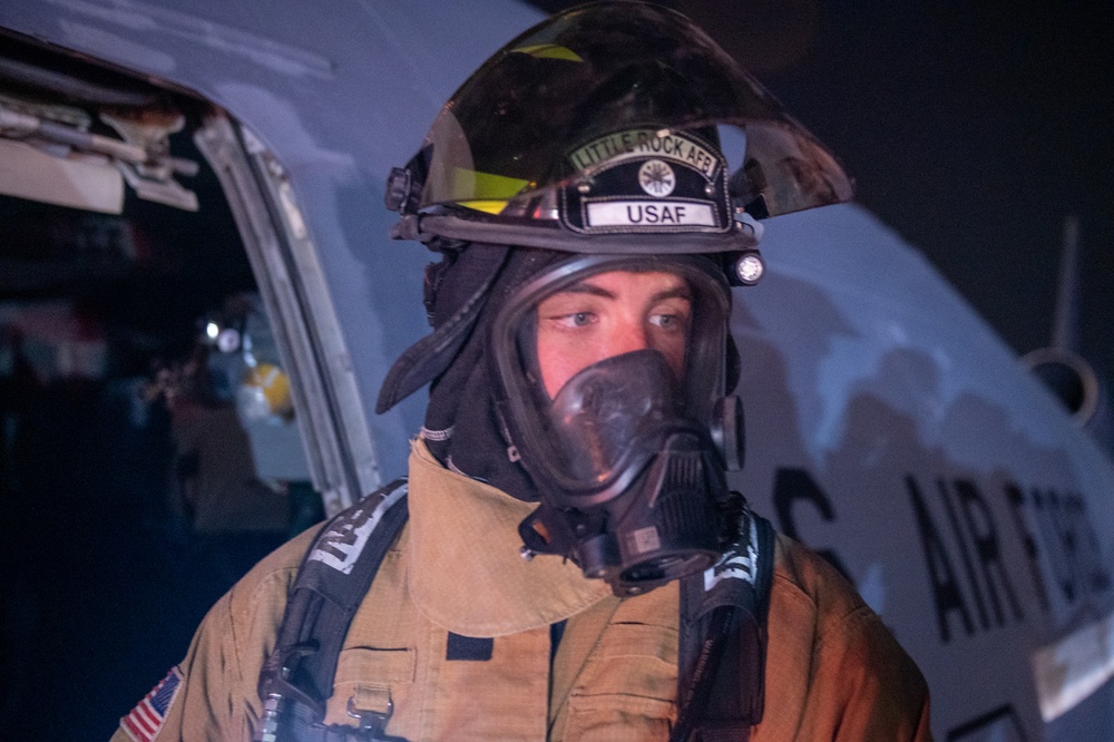 PSAB Fire Conducts KC-10 Emergency Response Training Exercise