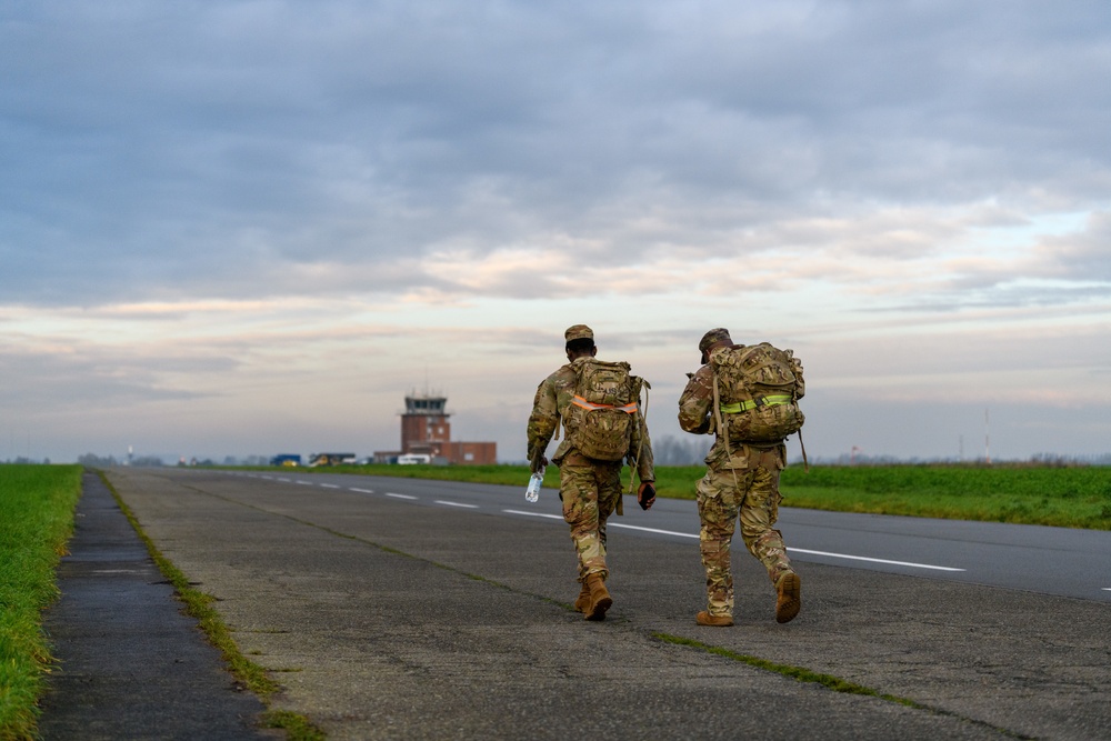 39th Strategic Signal Battalion Q1 Best Warrior Competition: Ruck March