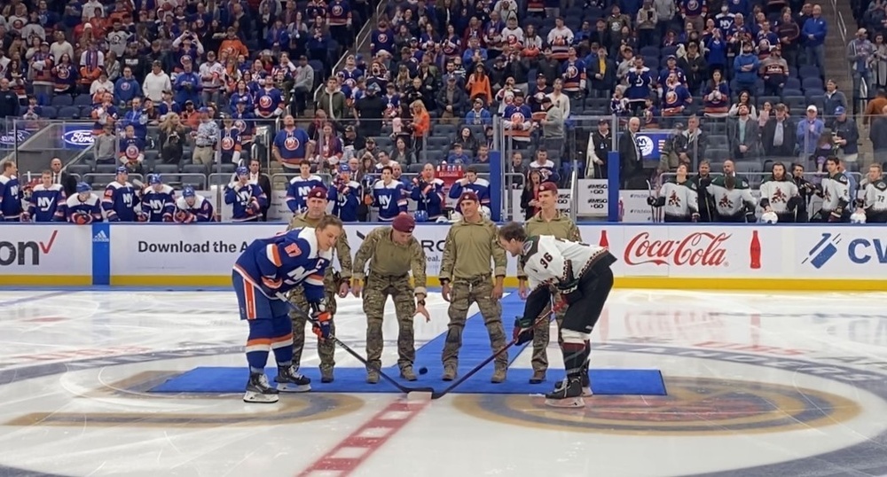 106th Rescue Wing drop the puck for Islanders Game