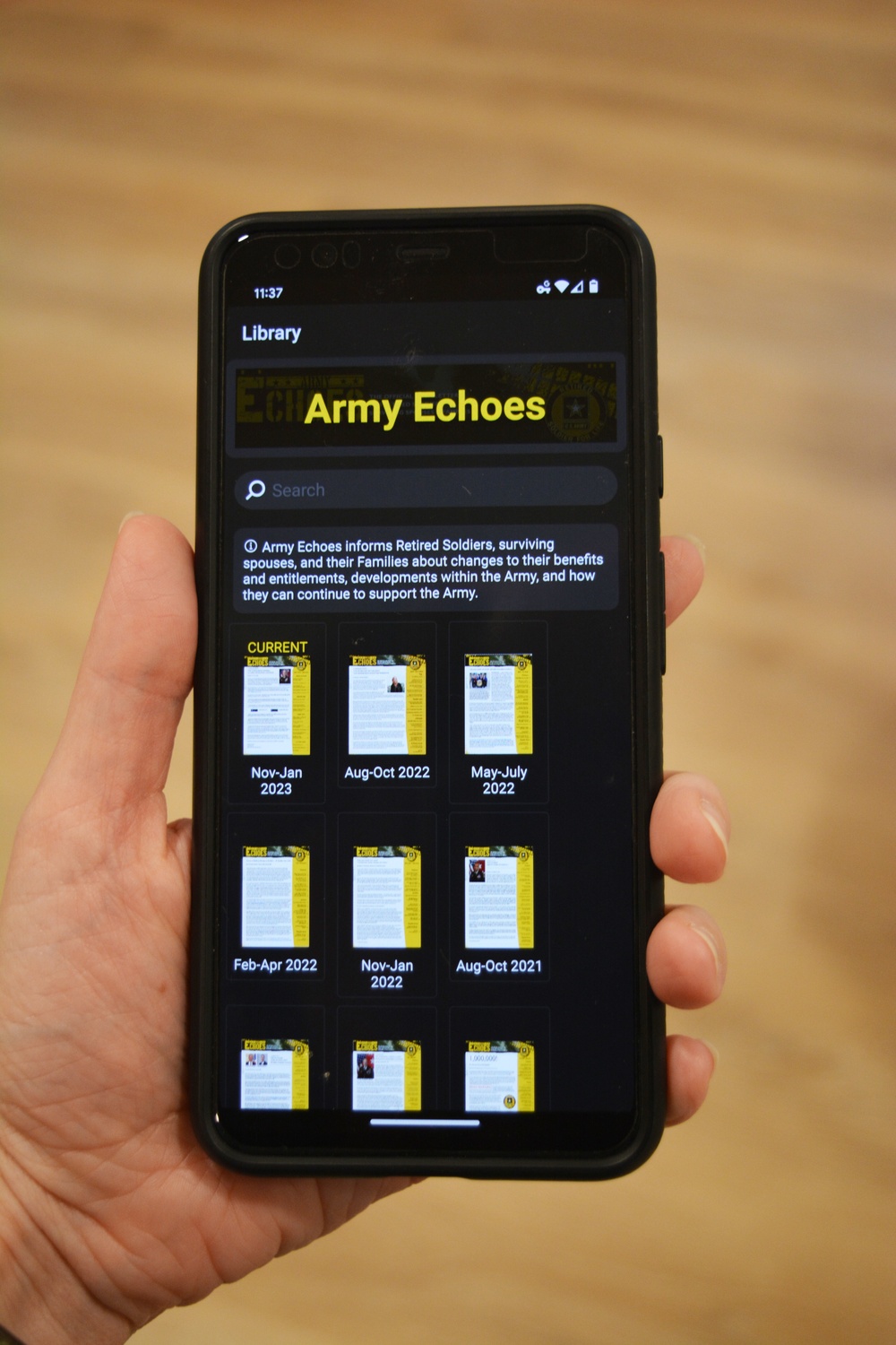 Army Echoes app for Retired Soldiers