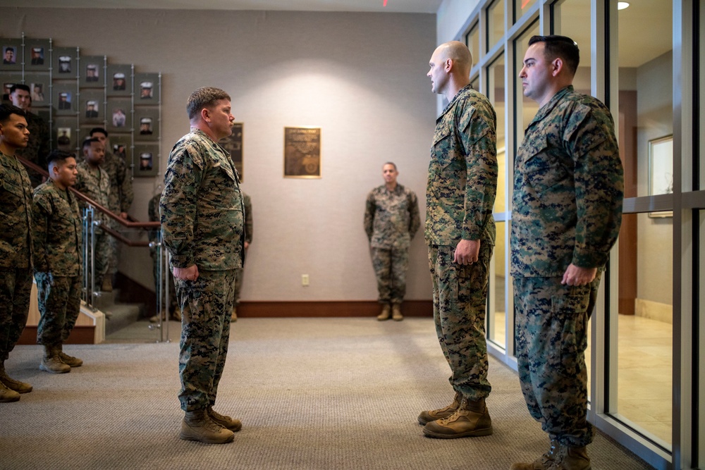 GySgt. Louis Nokes awarded the Purple Heart