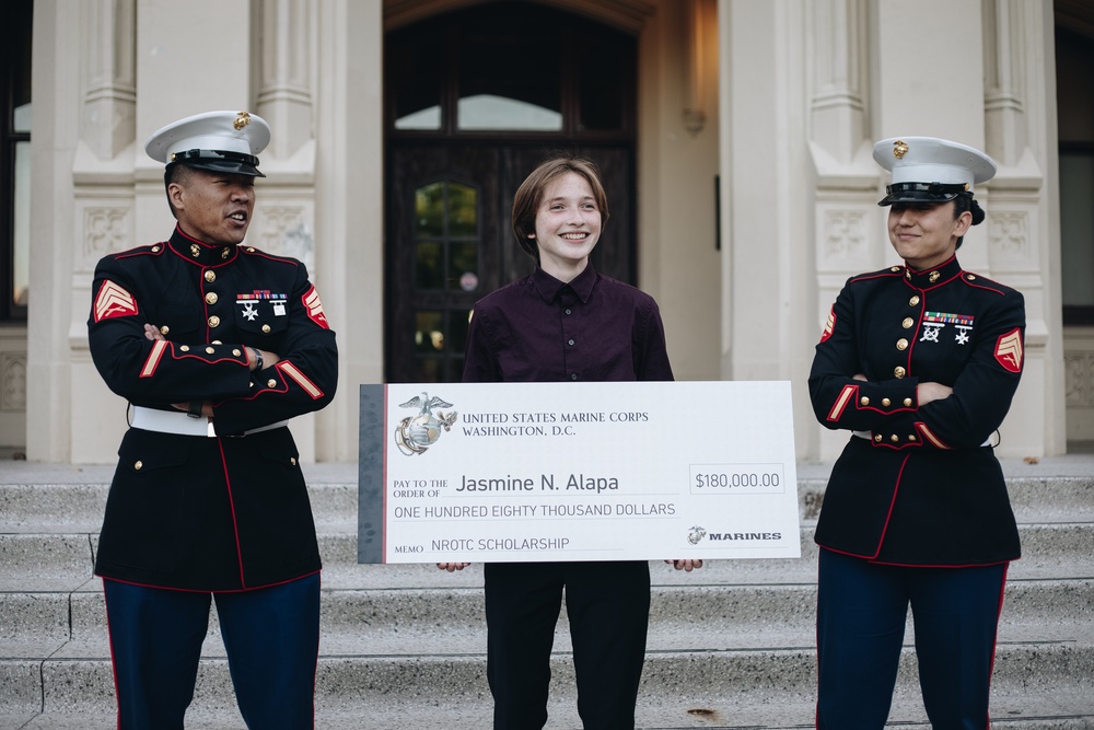 RS San Francisco: Jasmine Alapa NROTC Check Presentation