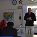 Naval Museum staff present a history presentation to students enrolled at Nansemond River High School in Suffolk, Virginia