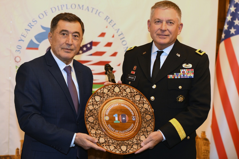 Mississippi National Guard and the Ministry of Defense of the Republic of Uzbekistan celebrate 10-year partnership