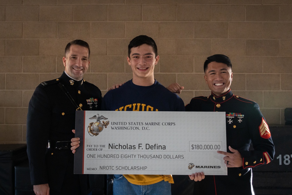 RS San Diego NROTC Check Presentations