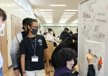 Japanese high school students cultivate friendship with peers at Camp Zama