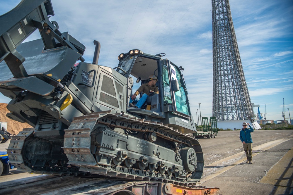 NMCB 11 transports equipment