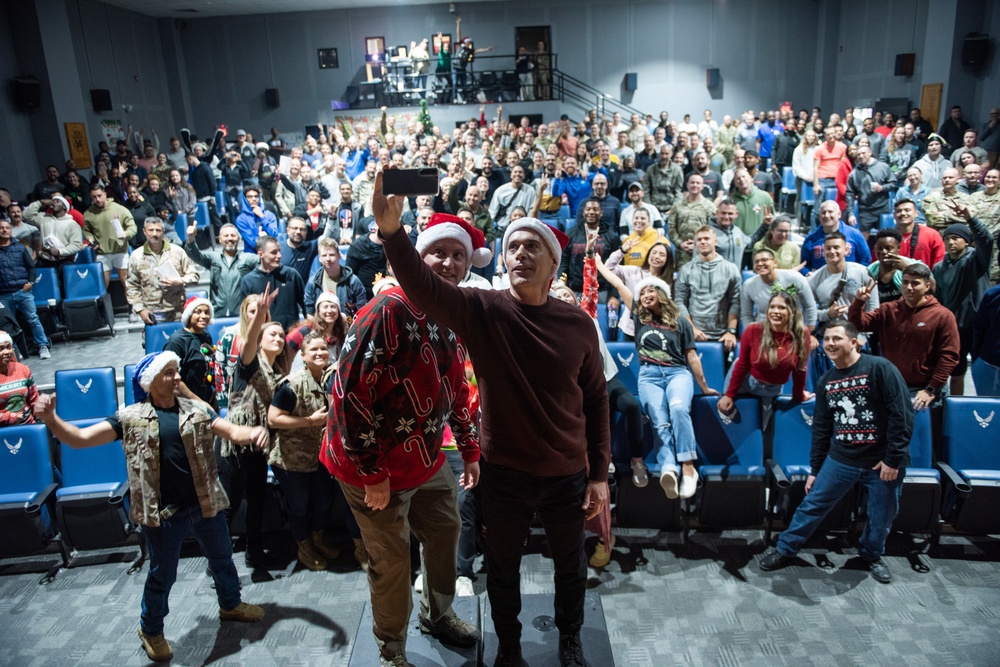 “Rock” band ushers in Holiday season for 386th AEW, coalition teammates
