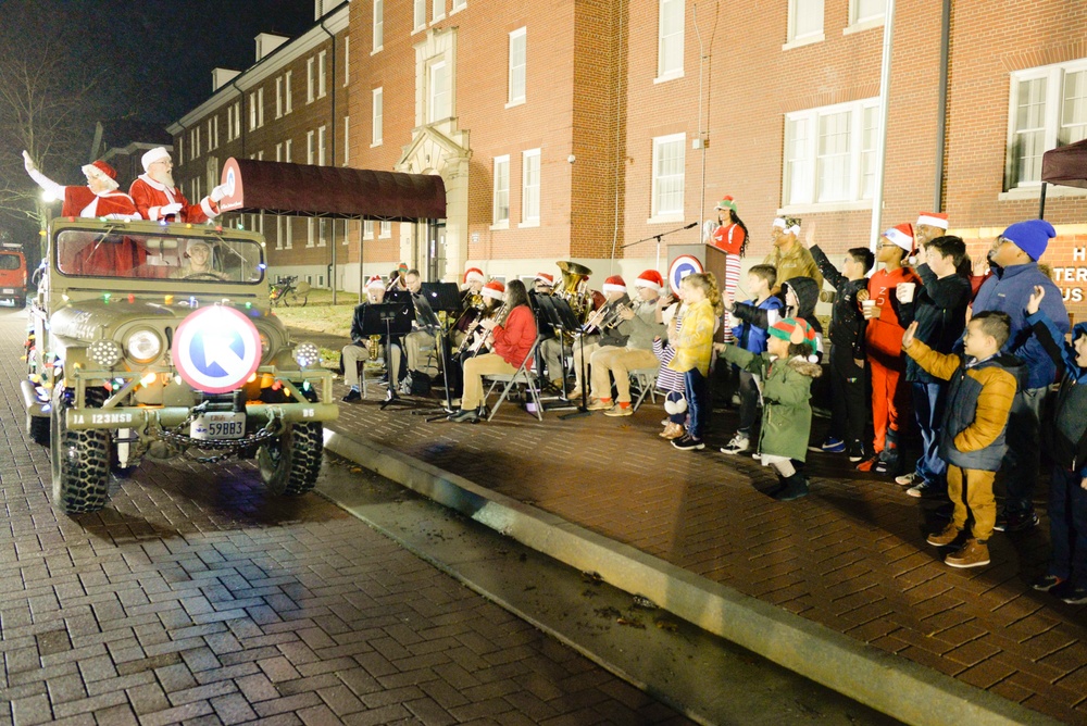 1st TSC children, commander usher in holiday season with tree lighting