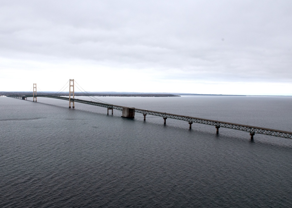 Training mission takes Air Station Traverse City aircrew over iconic Michigan landmarks