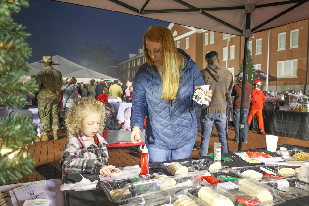 1st TSC children, commander usher in holiday season with tree lighting