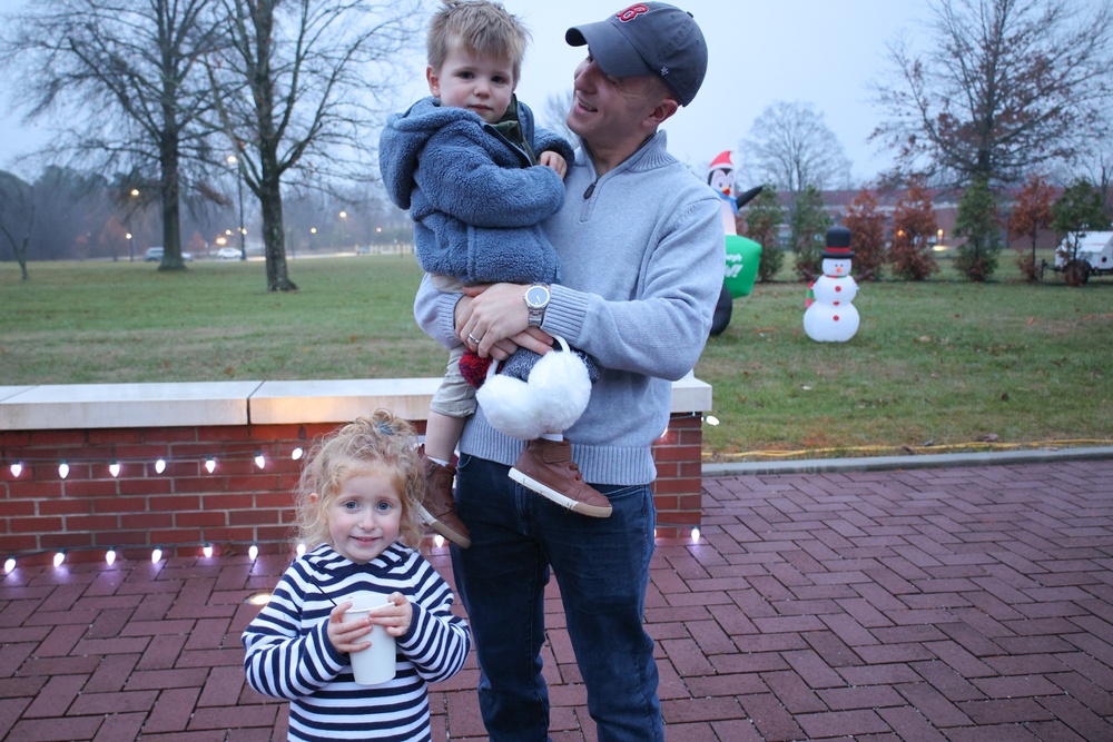 1st TSC children, commander usher in holiday season with tree lighting