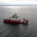 Coast Guard Cutter Mackinaw gets underway in Lake Michigan