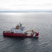 Coast Guard Cutter Mackinaw gets underway in Lake Michigan