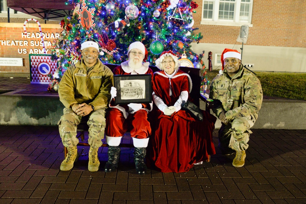 1st TSC children, commander usher in holiday season with tree lighting