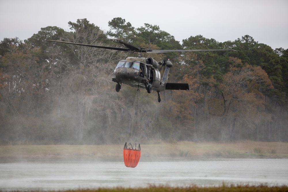 3rd Combat Aviation Brigade Soldiers conduct Bambi Bucket training