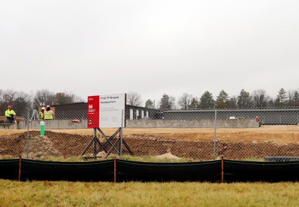 November 2022 construction operations of $11.96 million transient training brigade headquarters at Fort McCoy