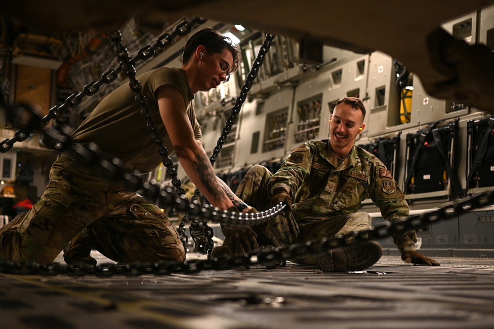 U.S. Air Force conducts airlift operations in support of OIR