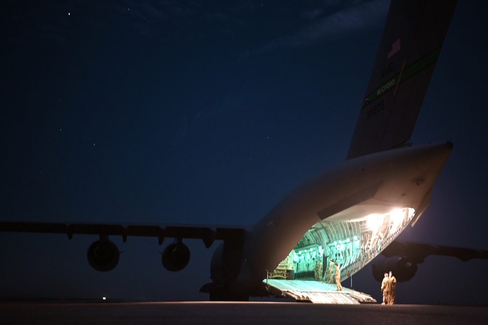 U.S. Air Force conducts airlift operations in support of OIR