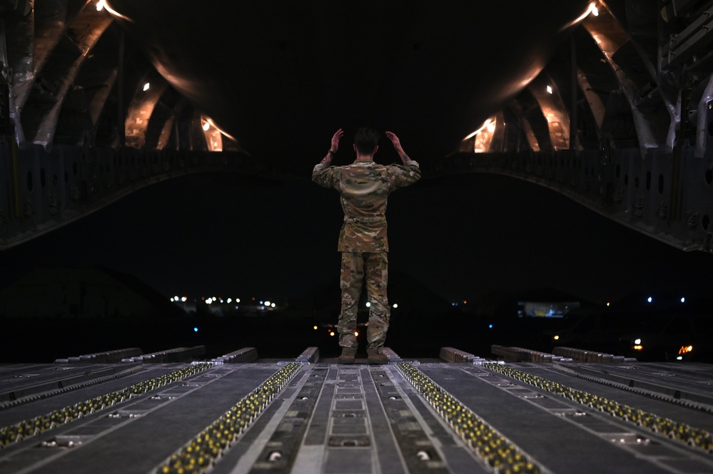 U.S. Air Force conducts airlift operations in support of OIR