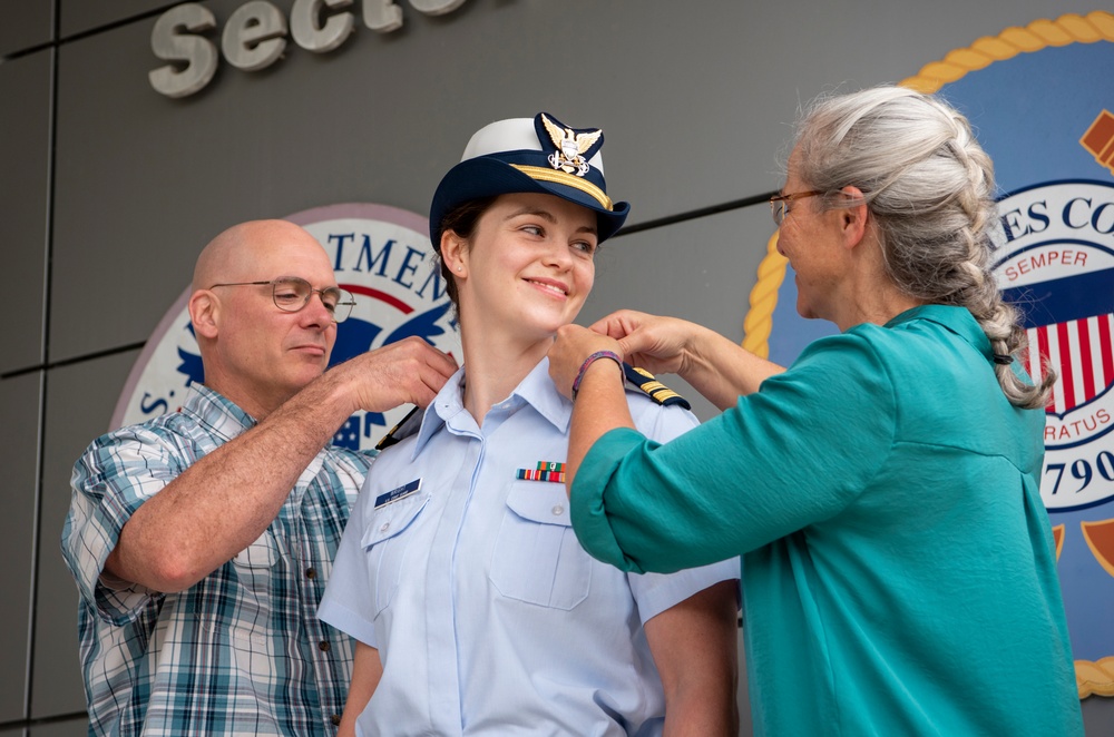 Coast Guard officer receives promotion in Houston, Texas