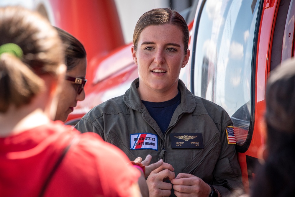 Coast Guard aviators participate in Girls in Aviation event in Houston, Texas