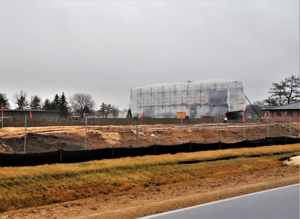 Construction operations continue in December 2022 on $11.96 million transient training brigade headquarters at Fort McCoy