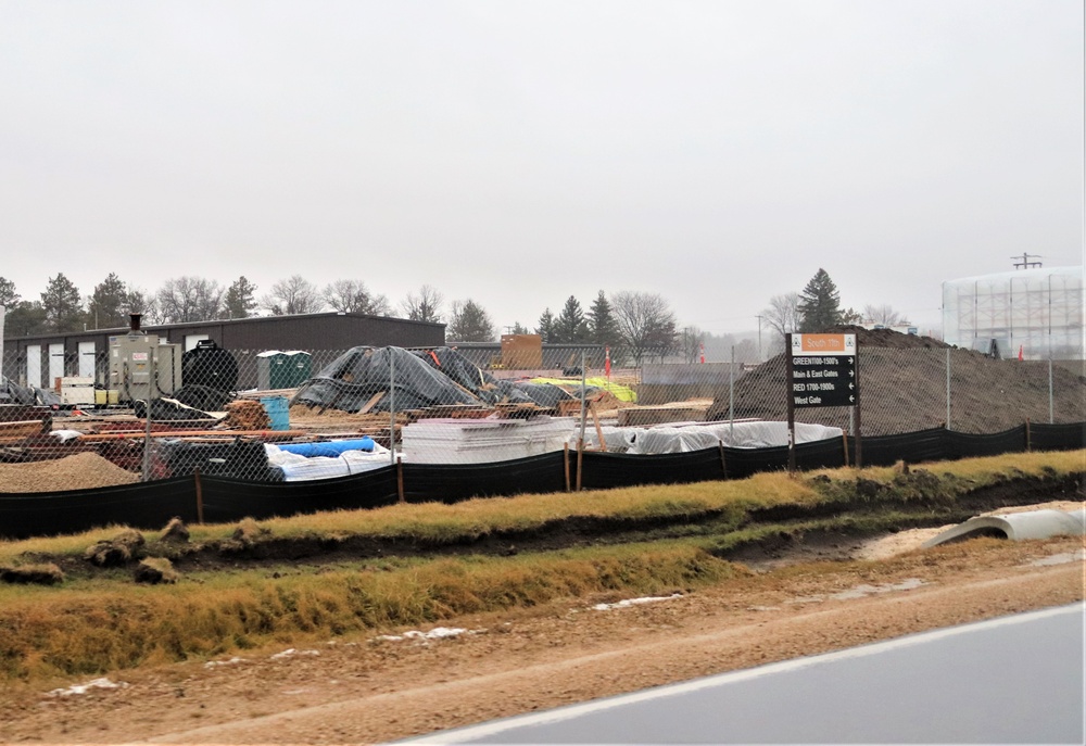 Construction operations continue in December 2022 on $11.96 million transient training brigade headquarters at Fort McCoy