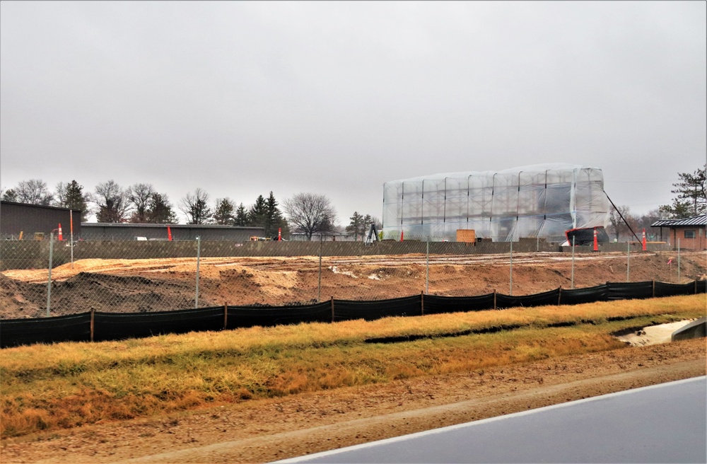 Construction operations continue in December 2022 on $11.96 million transient training brigade headquarters at Fort McCoy