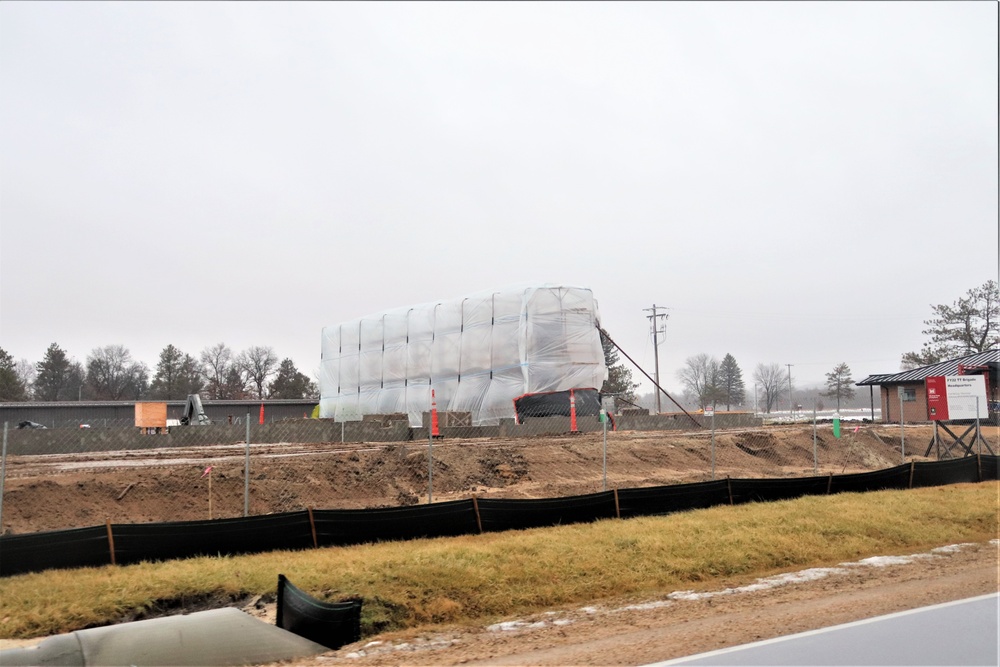 Construction operations continue in December 2022 on $11.96 million transient training brigade headquarters at Fort McCoy