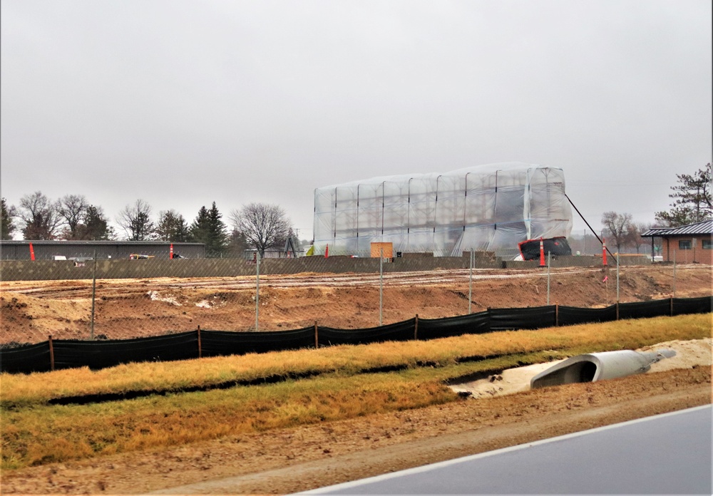 Construction operations continue in December 2022 on $11.96 million transient training brigade headquarters at Fort McCoy