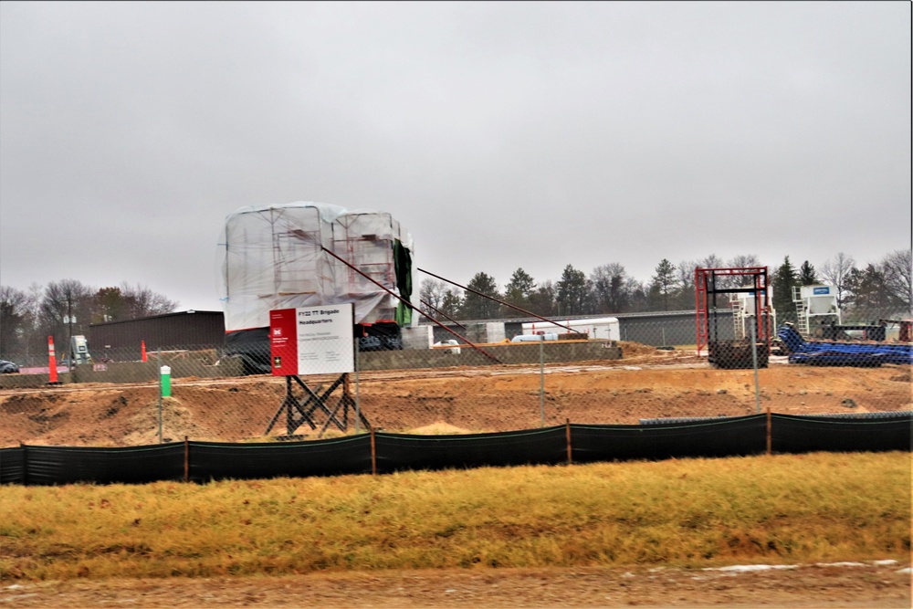 Construction operations continue in December 2022 on $11.96 million transient training brigade headquarters at Fort McCoy