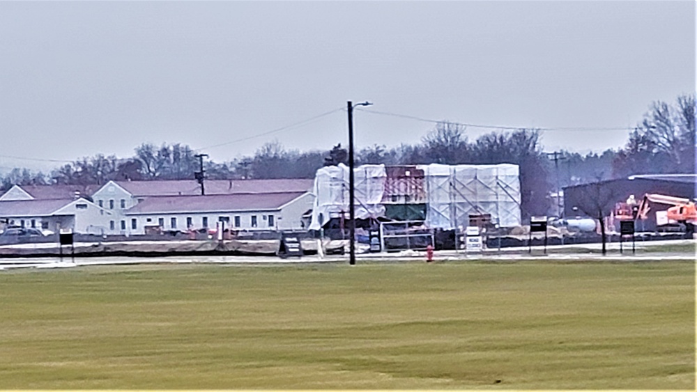 Construction operations continue in December 2022 on $11.96 million transient training brigade headquarters at Fort McCoy