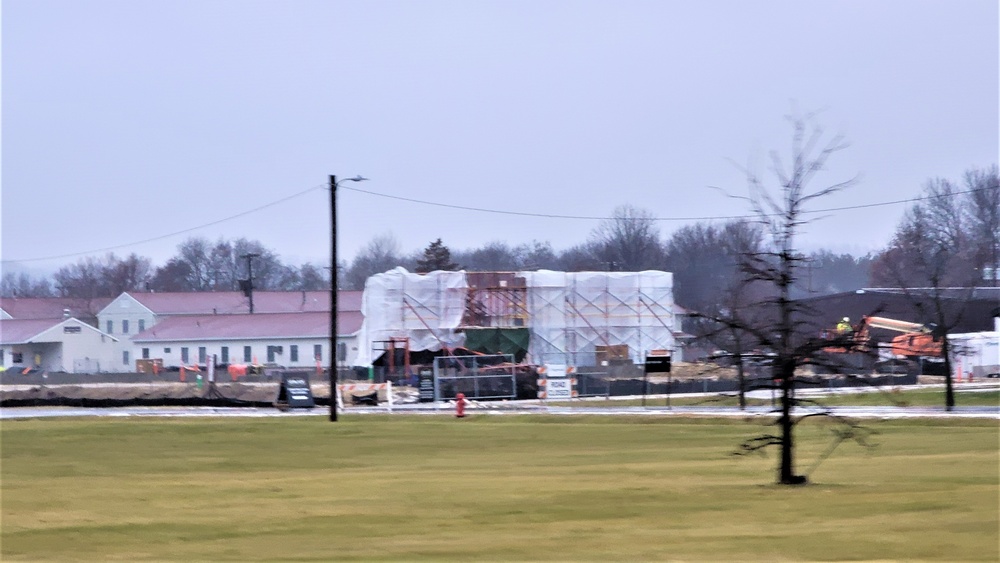 Construction operations continue in December 2022 on $11.96 million transient training brigade headquarters at Fort McCoy