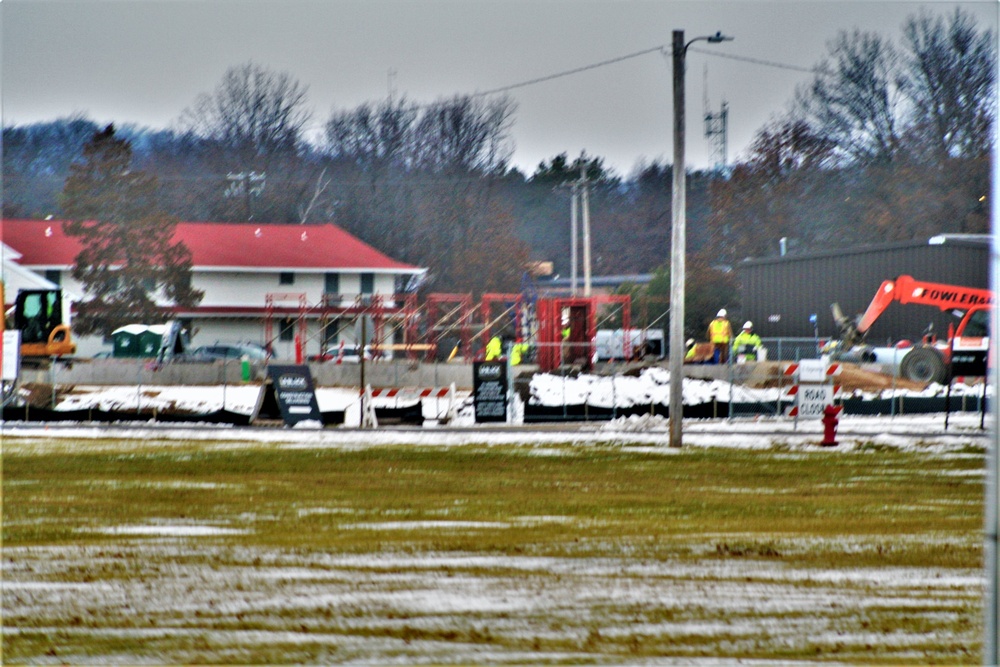 Construction operations continue in December 2022 on $11.96 million transient training brigade headquarters at Fort McCoy