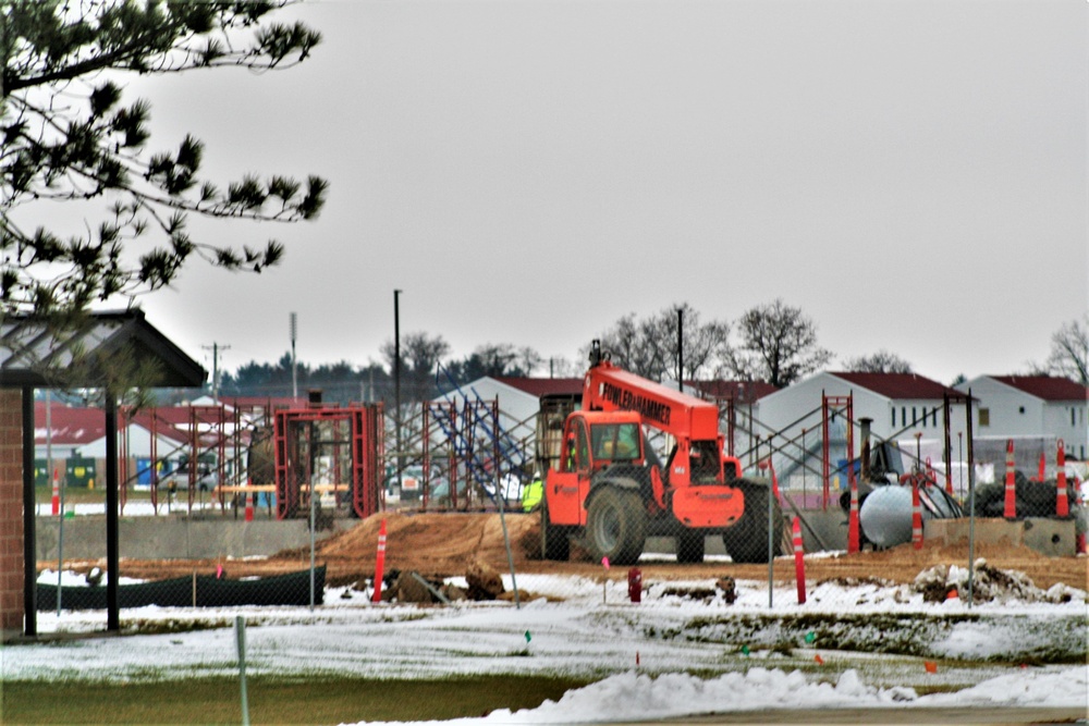 Construction operations continue in December 2022 on $11.96 million transient training brigade headquarters at Fort McCoy