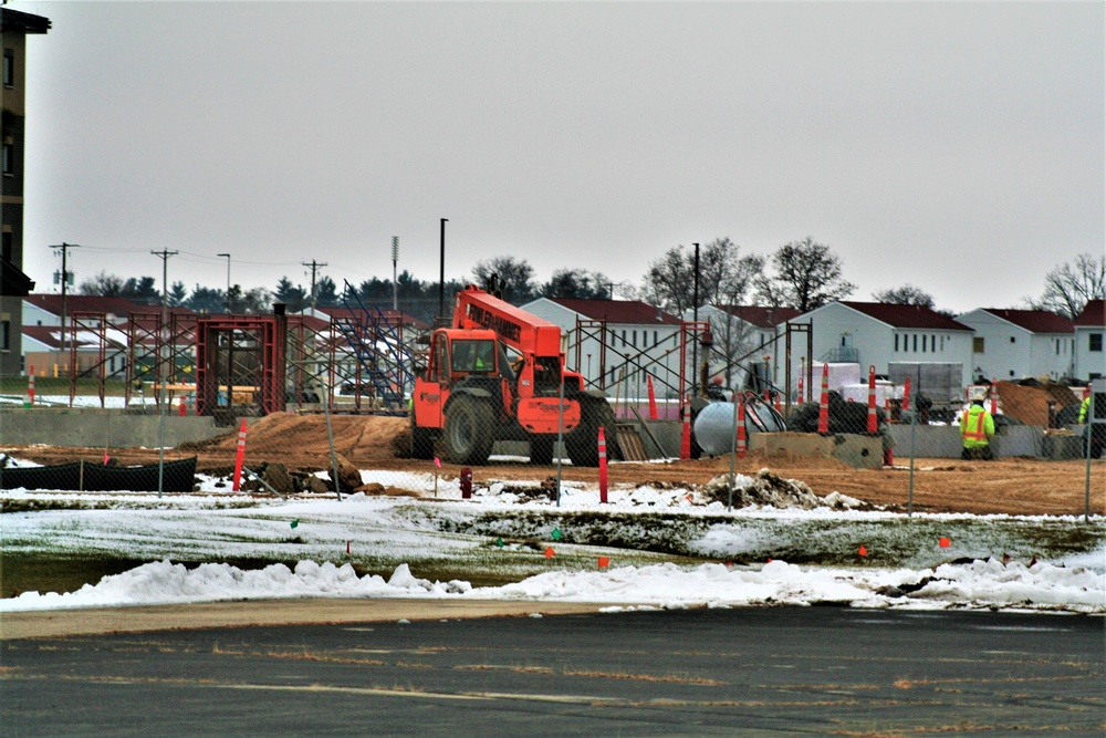 Construction operations continue in December 2022 on $11.96 million transient training brigade headquarters at Fort McCoy