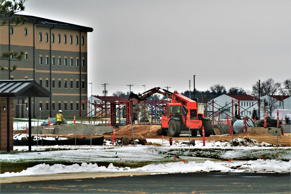 Construction operations continue in December 2022 on $11.96 million transient training brigade headquarters at Fort McCoy